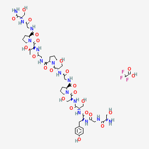 Chemical structure of Tau Peptide (512-525) amide