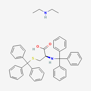 Chemical structure of Trt-Cys(Trt)-OH · DEA