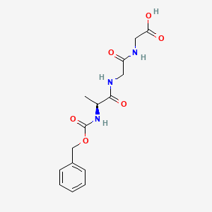 Chemical structure of Z-Ala-Gly-Gly-OH