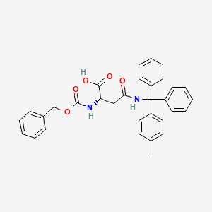 Chemical structure of Z-Asn(Mtt)-OH