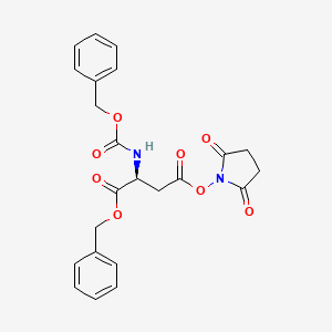 Chemical structure of Z-Asp(OSu)-OBzl
