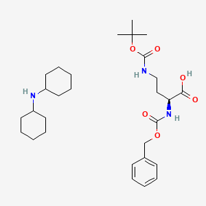 Chemical structure of Z-Dab(Boc)-OH · DCHA