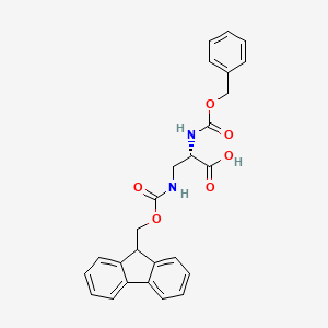Chemical structure of Z-Dap(Fmoc)-OH
