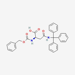 Chemical structure of Z-D-Asn(Trt)-OH
