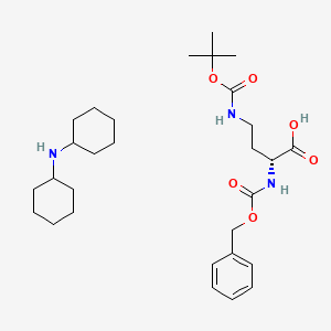 Chemical structure of Z-D-Dab(Boc)-OH · DCHA