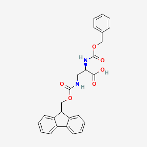 Chemical structure of Z-D-Dap(Fmoc)-OH