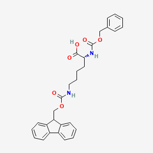 Chemical structure of Z-D-Lys(Fmoc)-OH