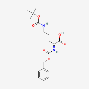 Chemical structure of Z-D-Orn(Boc)-OH