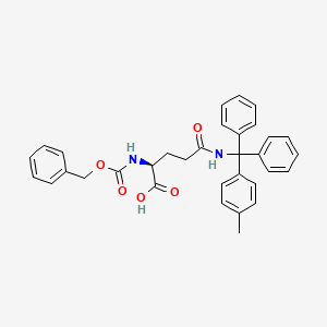 Chemical structure of Z-Gln(Mtt)-OH