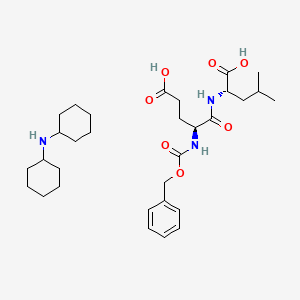 Chemical structure of Z-Glu-Leu-OH · DCHA