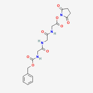 Chemical structure of Z-Gly-Gly-Gly-OSu