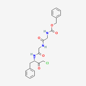 Chemical structure of Z-Gly-Gly-Phe-chloromethylketone