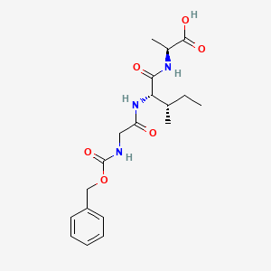 Chemical structure of Z-Gly-Ile-Ala-OH