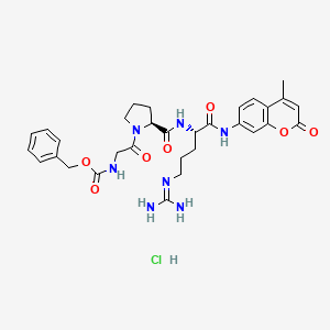 Chemical structure of Z-Gly-Pro-Arg-AMC · HCl