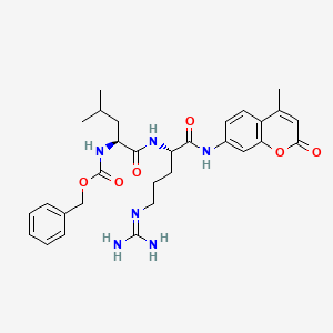 Chemical structure of Z-Leu-Arg-AMC