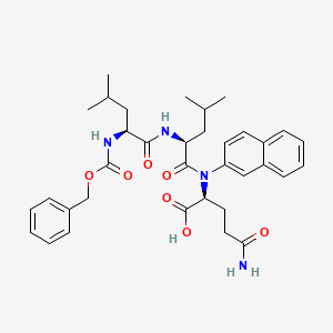 Chemical structure of Z-Leu-Leu-Glu-βNA