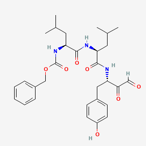 Chemical structure of Z-Leu-Leu-Tyr-α-keto aldehyde