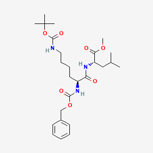 Chemical structure of Z-Lys(Boc)-Leu-OMe