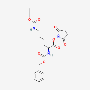 Chemical structure of Z-Lys(Boc)-OSu