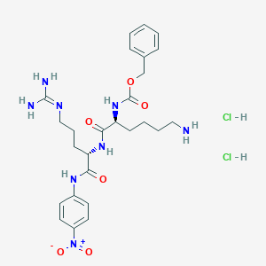 Chemical structure of Z-Lys-Arg-pNA · 2 HCl