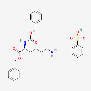 Chemical structure of Z-Lys-obzl benzenesulfonate