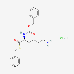 Chemical structure of Z-Lys-SBzl · HCl