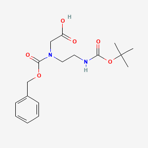 Chemical structure of Z-N-(N-β-Boc-aminoethyl)-Gly-OH