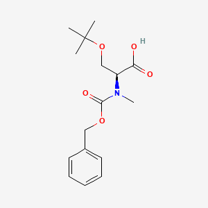 Chemical structure of Z-N-Me-Ser(tBu)-OH · DCHA