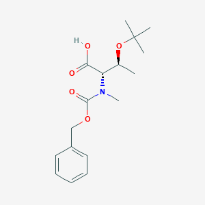 Chemical structure of Z-N-Me-Thr(tBu)-OH · CHA
