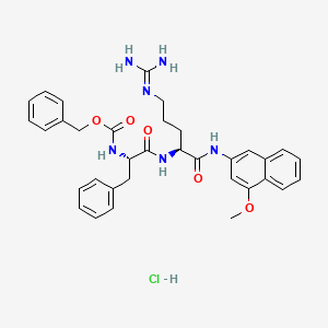 Chemical structure of Z-Phe-Arg-4MβNA · HCl