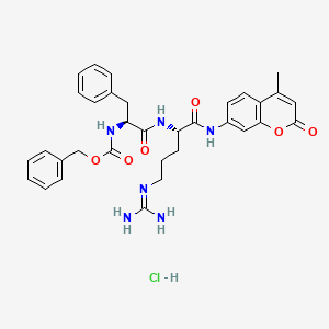 Chemical structure of Z-Phe-Arg-AMC · HCl