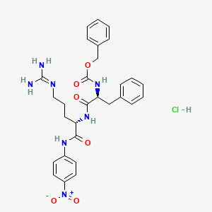 Chemical structure of Z-Phe-Arg-pNA · HCl