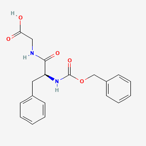 Chemical structure of Z-Phe-Gly-OH