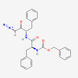 Chemical structure of Z-Phe-Phe-diazomethylketone