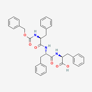 Chemical structure of Z-Phe-Phe-Phe-OH