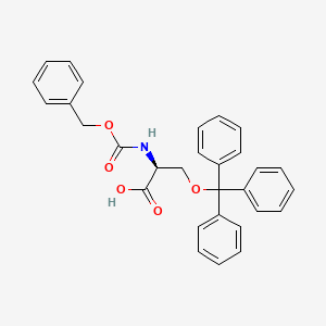 Chemical structure of Z-Ser(Trt)-OH