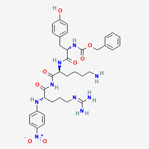 Chemical structure of Z-Tyr-Lys-Arg-pNA · 2 TFA