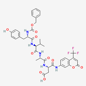 Chemical structure of Z-Tyr-Val-Ala-Asp-AFC
