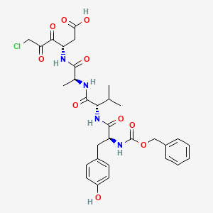 Chemical structure of Z-Tyr-Val-Ala-Asp-chloromethylketone