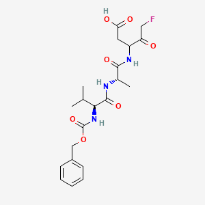 Chemical structure of Z-Val-Ala-DL-Asp-fluoromethylketone