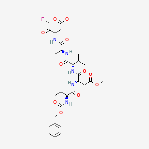 Chemical structure of Z-Val-Asp(OMe)-Val-Ala-DL-Asp(OMe)-fluoromethylketone