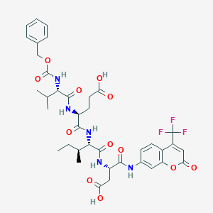Chemical structure of Z-Val-Glu-Ile-Asp-AFC