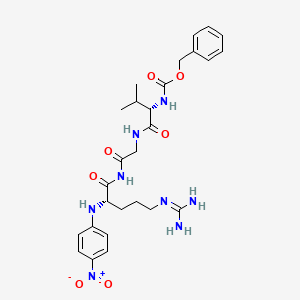 Chemical structure of Z-Val-Gly-Arg-pNA
