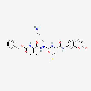 Chemical structure of Z-Val-Lys-Met-AMC