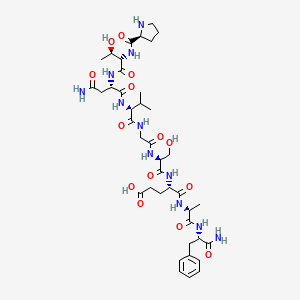 Chemical structure of α-CGRP (29-37) (canine, mouse, rat)