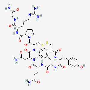 Chemical structure of (Deamino-Cys¹,Arg?)-Vasopressin