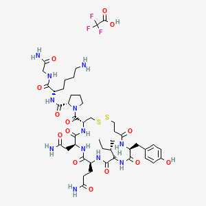 Chemical structure of (Deamino-Cys¹,Lys?)-Oxytocin