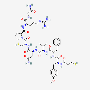 Chemical structure of (Deamino-Cys¹,Tyr(Me)²,Val?,D-Arg?)-Vasopressin