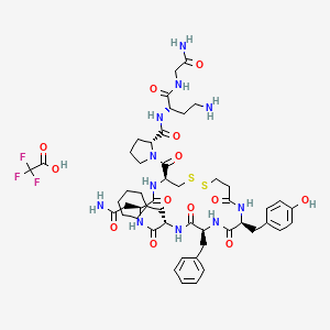 Chemical structure of (Deamino-Cys¹,β-cyclohexyl-Ala?,Dab?)-Vasopressin