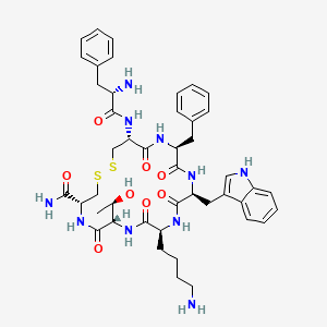 Chemical structure of (Des-L-threoninol?)-Octreotide amide